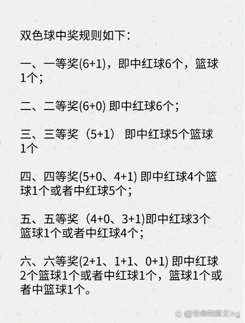 双色球兑奖规则明细详解