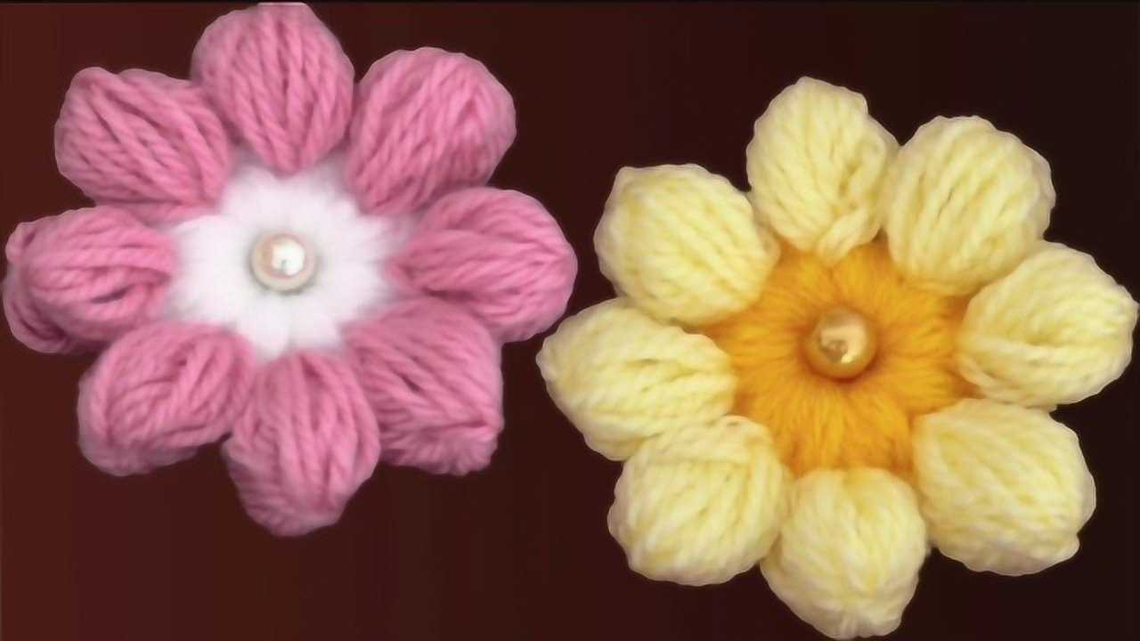 双色花的钩织方法，艺术与技艺的完美结合